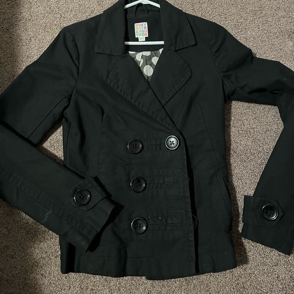 Roxy Black Pea Coat - Picture 1 of 4